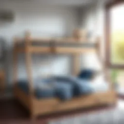 Modern bunk bed with a stylish design