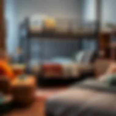 Safe and sturdy bunk bed showcasing safety features