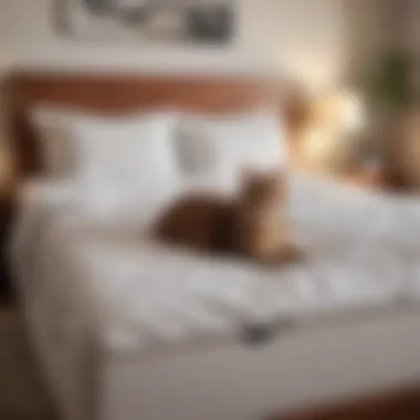 A well-maintained cat-proof mattress protector in a cozy bedroom setting.