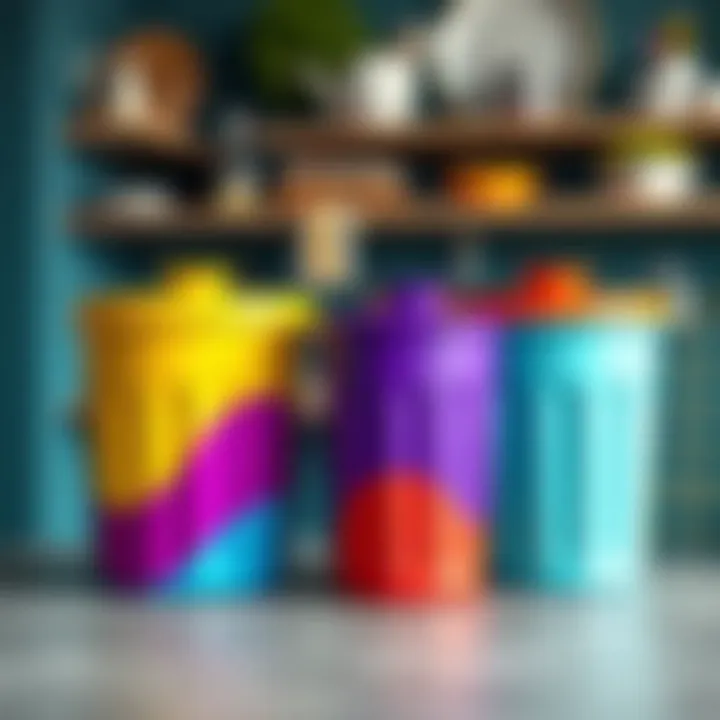 Colorful Kitchen Trash Cans for Vibrant Decor Colorful kitchen trash cans with lids for vibrant decor