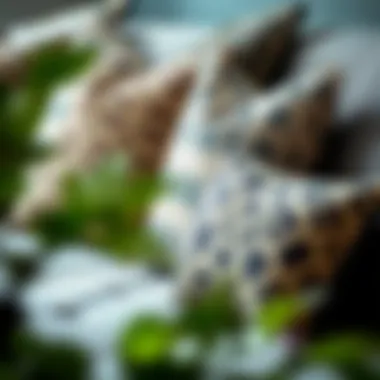 Textures and Patterns in Throw Pillows Textures and patterns showcased in decorative throw pillows.