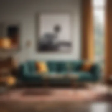 A blend of vintage and modern furniture pieces