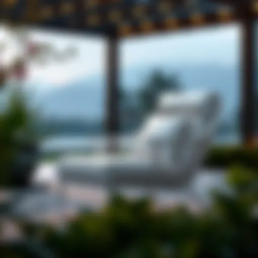 Sophisticated Aluminum Design Elegant aluminum patio club chair with modern design