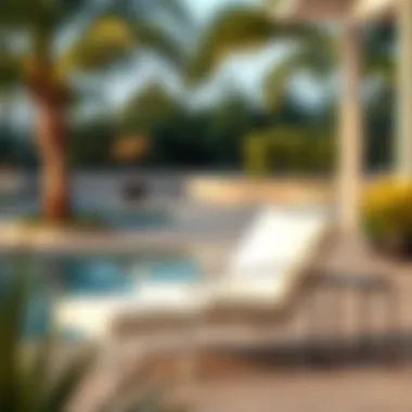 Relaxing Outdoor Atmosphere Aluminum club chair in a serene outdoor setting