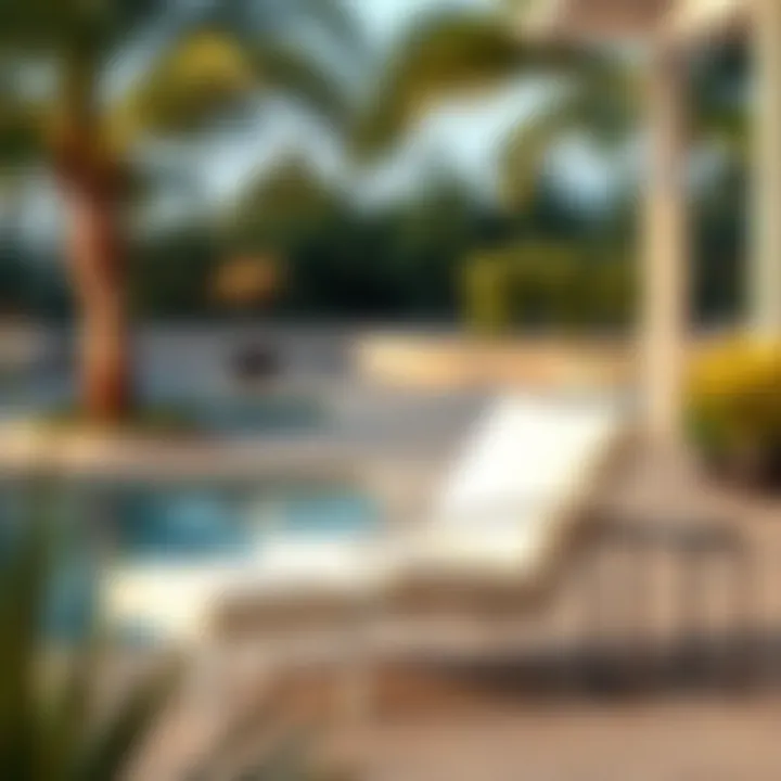 Relaxing Outdoor Atmosphere Aluminum club chair in a serene outdoor setting