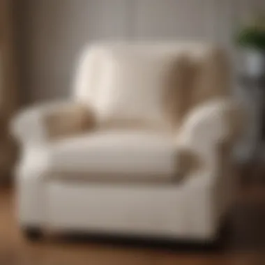 Texture and Elegance of Cotton Duck Fabric Elegant cotton duck recliner cover showcasing its texture