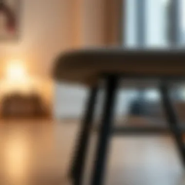 Close-Up View of Modern Black Leg Details Close-up of black leg details on a modern desk chair