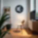 Elegant workspace featuring a stylish black-legged desk chair