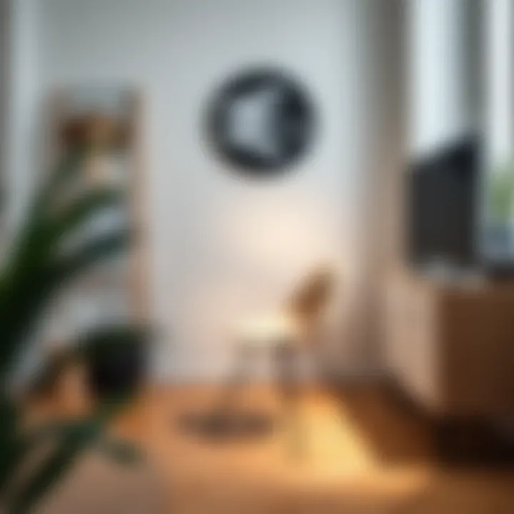 Elegant Workspace with a Black-Legged Desk Chair Elegant workspace featuring a stylish black-legged desk chair