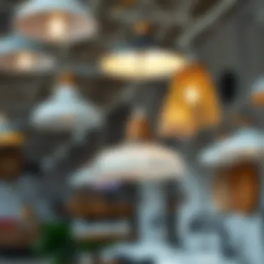 Variety of light fixtures at Home Depot