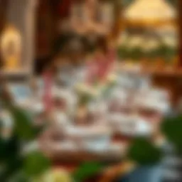 Elegant tableware set displayed for a formal gathering