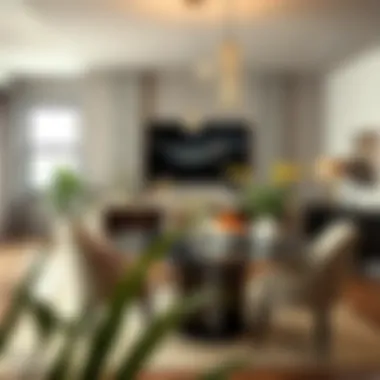 Contemporary dining area with Bronx-inspired decor