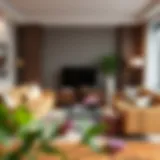 Stylish living room furniture in a Bronx apartment