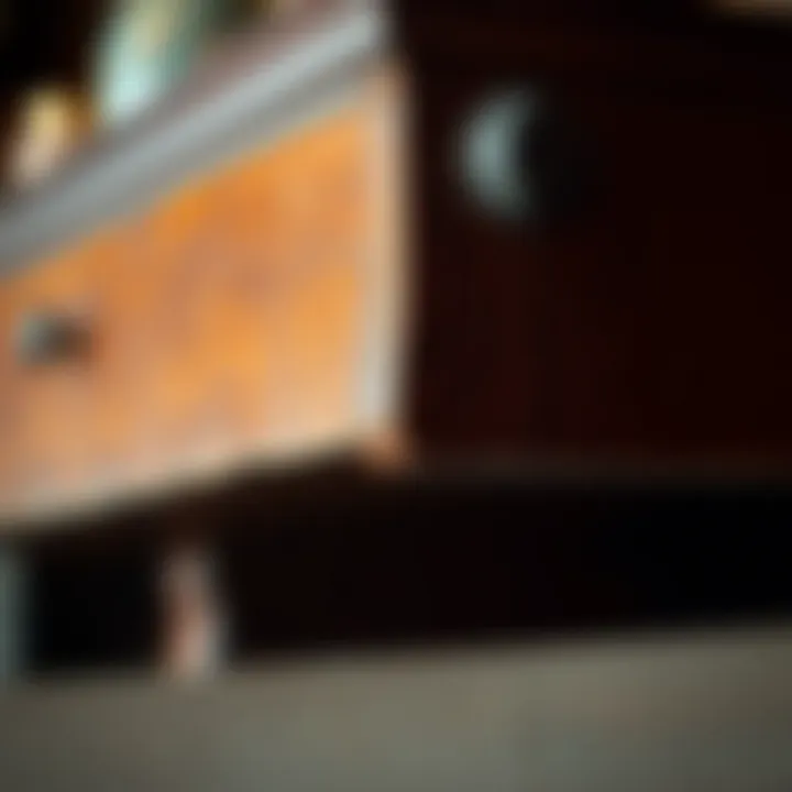 Detail of artisanal craftsmanship in rustic furniture