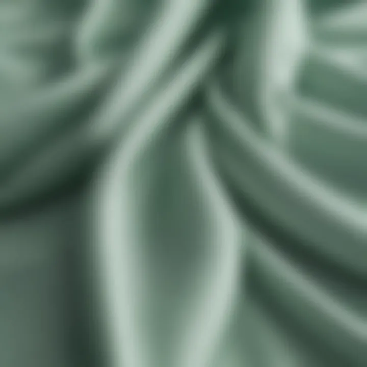 Close-up of seafoam green fabric texture