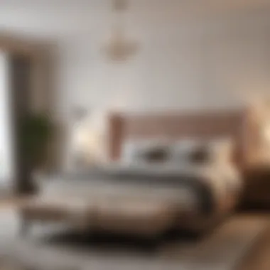 Stylishly Designed Bedroom Stylishly designed bedroom featuring a soft king bed