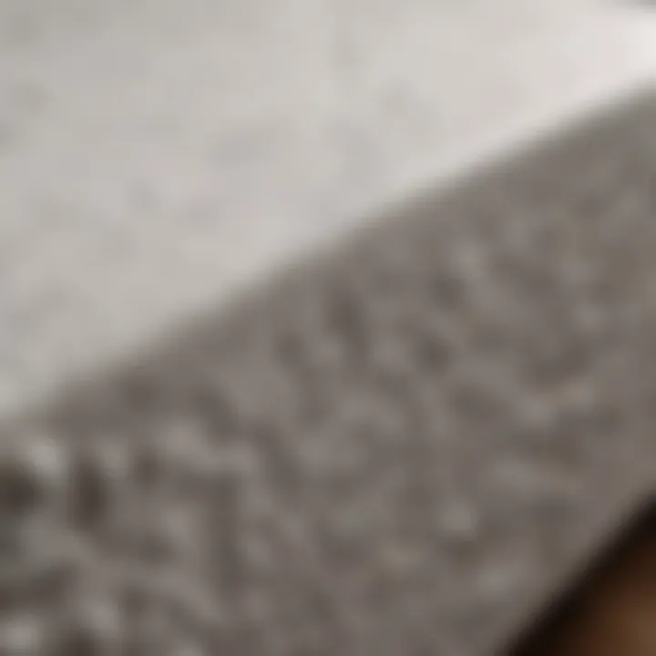 Close-up of hard foam topper texture