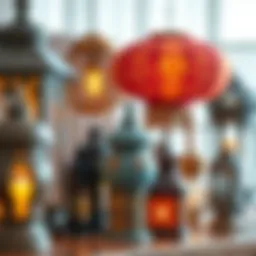 Exquisite assortment of decorative lanterns showcasing various designs