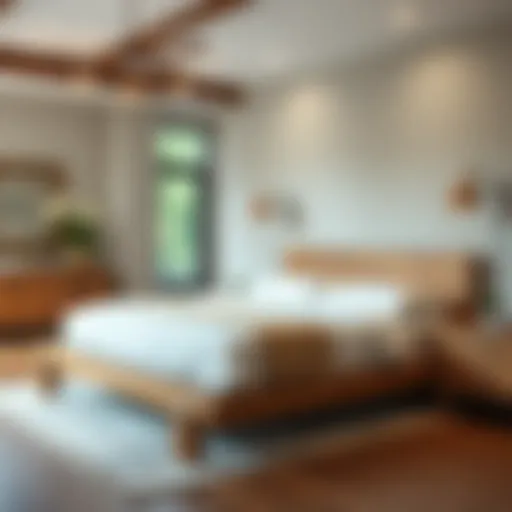 Craftsmanship in Wooden Designs Elegant wooden king mattress platform foundation showcasing craftsmanship