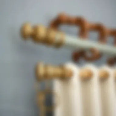 Variety of materials used in long curtain rods