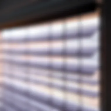 Close-up of no drill mini blinds showcasing installation ease