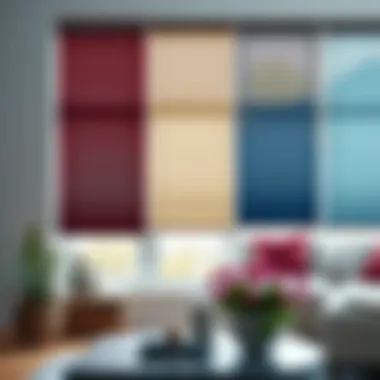 Variety of no drill mini blinds in different colors and styles