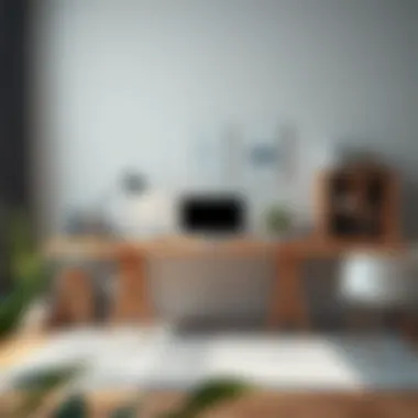 Minimalist Productivity Workspace Minimalistic workspace promoting productivity