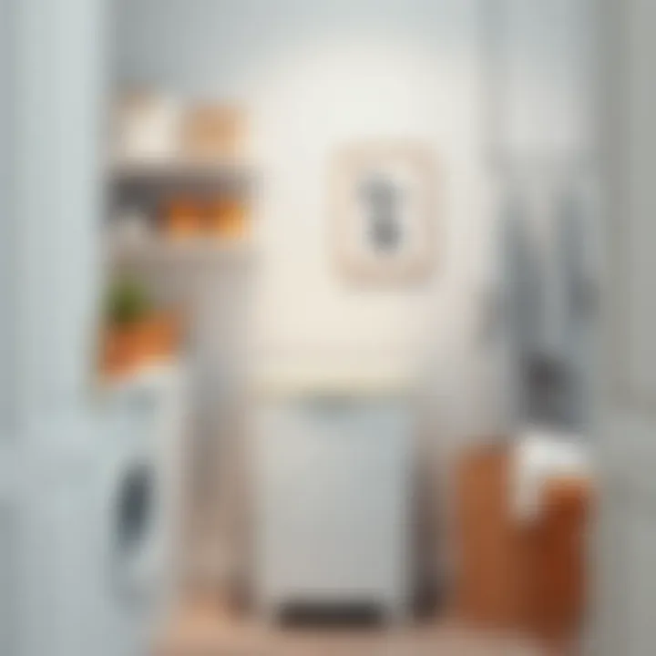 Optimal Placement of Laundry Hamper Well-organized laundry area showcasing hamper placement