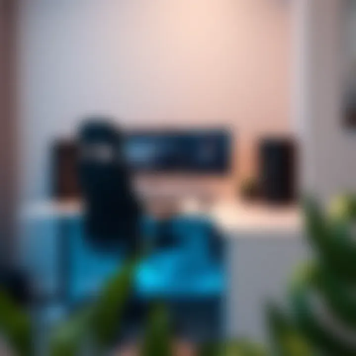 Ergonomic gaming desk with storage solutions