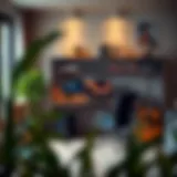 Stylish compact gaming desk arrangement