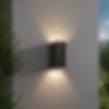 Elegant outdoor wireless wall mount light showcasing modern design