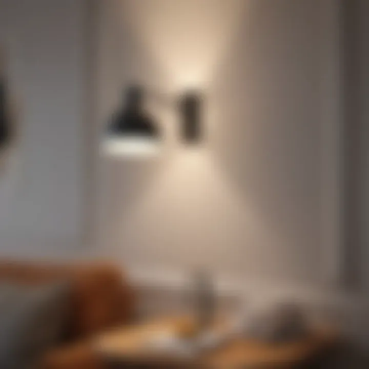 Stylish indoor wireless wall mount light illuminating a cozy space