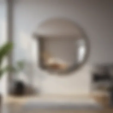 Contemporary round mirror as a focal point in minimalist decor