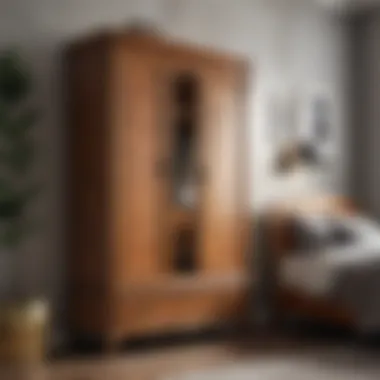 Chic Armoire in Contemporary Bedroom Chic armoire in a contemporary bedroom setting