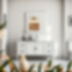 Elegant white single sink bathroom vanity with modern design