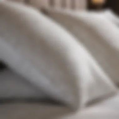 Close-up of high-quality materials used in king pillows that enhance comfort and style