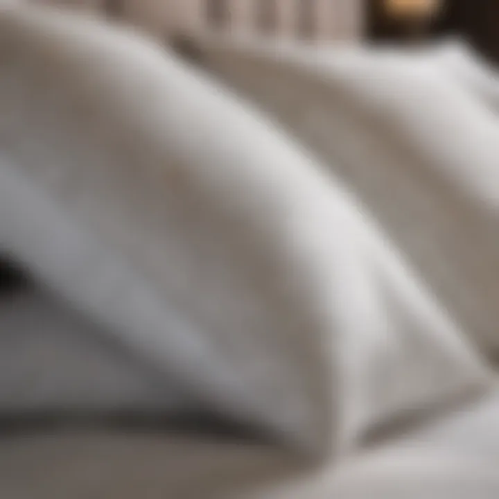 Close-up of high-quality materials used in king pillows that enhance comfort and style