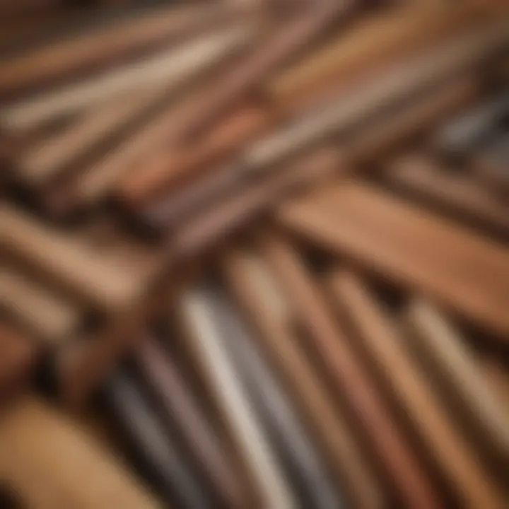 Various wood types for 20x28 frames showcasing texture and color differences