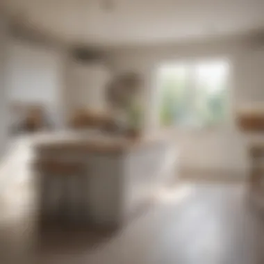 Elegant small kitchen island in a minimalist setting