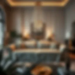 Luxurious living room showcasing an XL waterproof sofa cover