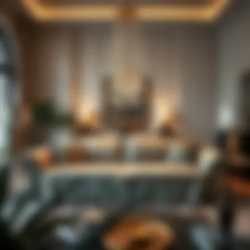 Luxurious Living Room with XL Waterproof Sofa Cover Luxurious living room showcasing an XL waterproof sofa cover